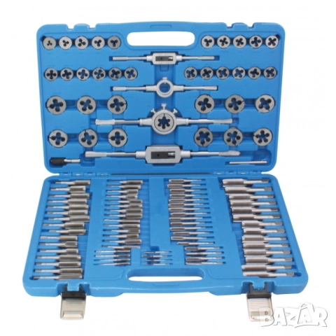 Комплект метчици и плашки - 110 части в куфар Kraft royal