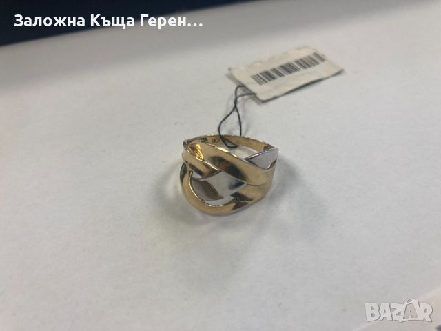 Дамски златен пръстен 3,86гр. 58 размер, снимка 2 - Пръстени - 45112346