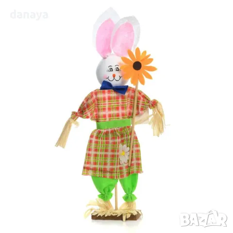 5790 Великденска украса Заек с цвете слънчоглед, 45 см, снимка 2 - Декорация за дома - 49399467