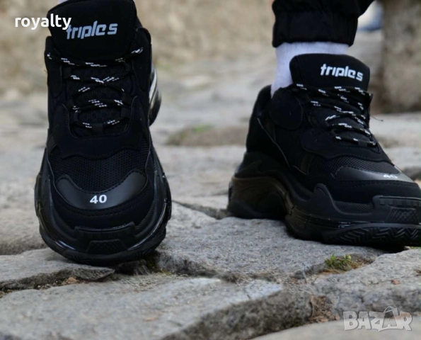 Мъжки Маратонки Balenciaga Цвят- Черно, снимка 3 - Маратонки - 51631270