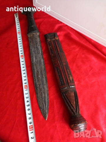 Голяма Стара ТУАРЕГСКА Кама. Острие Нож, снимка 7 - Антикварни и старинни предмети - 53041293