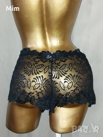 XL Черна дантелена бразелиянка/ боксер /, снимка 4 - Бельо - 51828878