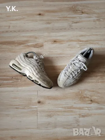 Оригинални дамски маратонки Nike Wmns Air Max 95 Premium Pale Grey, снимка 4 - Маратонки - 48206601