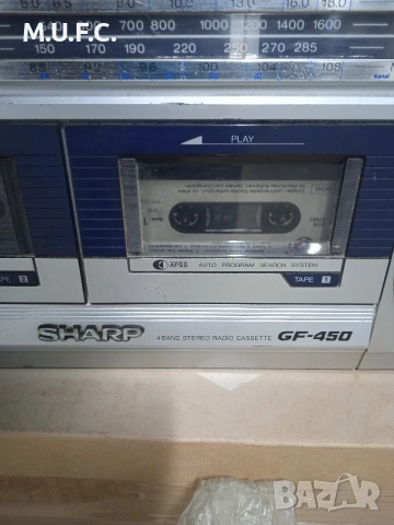 Касетофон SHARP GF450 Japan 1983 работи , снимка 2 - Радиокасетофони, транзистори - 53823351