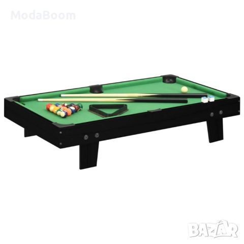 🎱Мини билярдна маса, 3 фута, 92x52x19 см, черно и зелено🎱