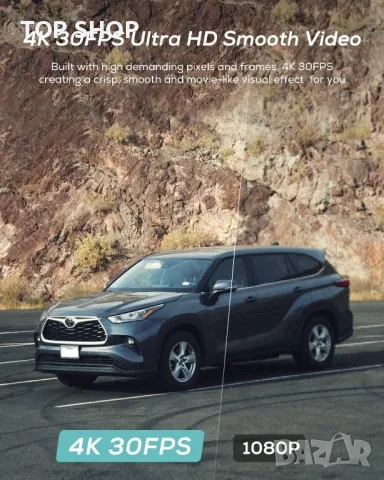 Предна камера iZEEKER 4K Dash Cam, 2160P камера за кола с безплатна 32GB карта, WDR 400, снимка 5 - Аксесоари и консумативи - 49627340