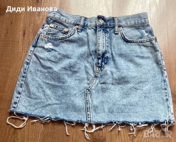 Дънкова къса поличка