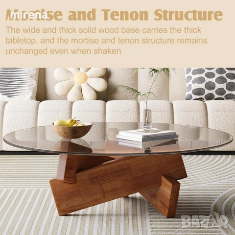 Холна маса, Странична, за диван, Стъклена маса, Модерен стил н142, снимка 2 - Маси - 53837338