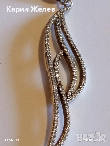 Флорално изящество висящи сребърни обеци с Планински кристал фешън АРТ БИЖУ 52638, снимка 6 - Обеци - 52961409