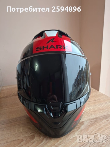 Каска Shark Ridill 2 Bersek Black Red - размер S, снимка 2 - Аксесоари и консумативи - 54017843