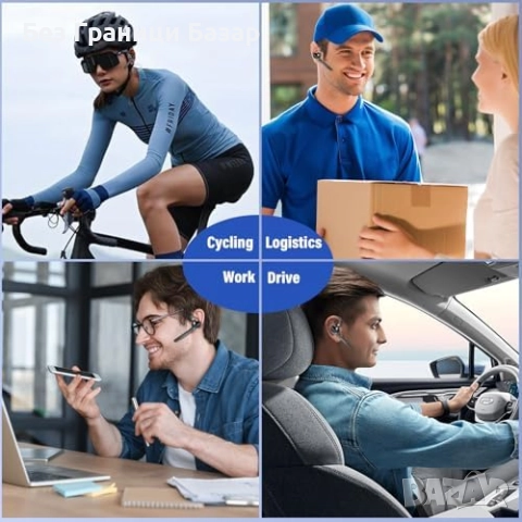 Нова Bluetooth 5.3 слушалка с Dual Mic, шумопотискане и 90 часа работа за спорт офис, снимка 9 - Bluetooth слушалки - 52306873