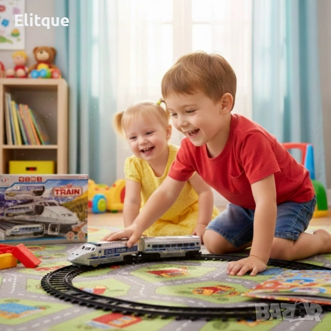 Влакче с релси, звуци и светлини – впечатляващ подарък за Коледа и празниците, снимка 2 - Влакчета, самолети, хеликоптери - 52820270