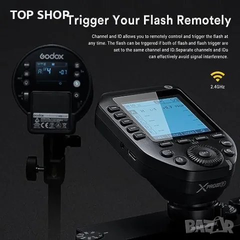 Нов Безжичен тригер за светкавица за камера Fuji Трансмитер TCM функция, снимка 8 - Чанти, стативи, аксесоари - 49668504