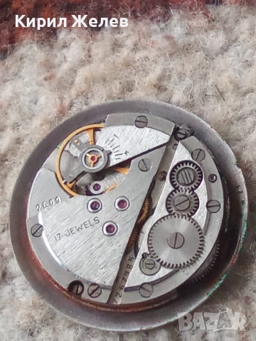 Механизъм с циферблат от стар ръчен часовник 52071, снимка 8 - Мъжки - 52260930