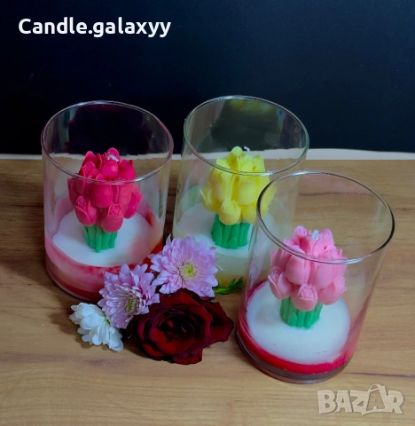 Букет от соеви лалета