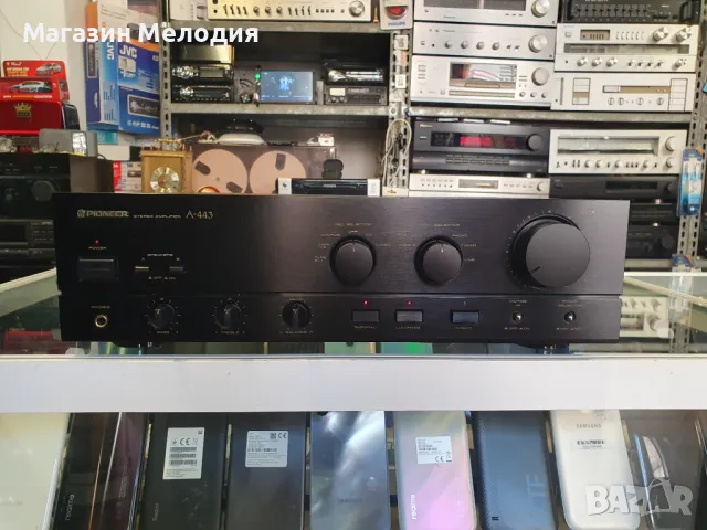 Усилвател Pioneer A-443 Две по 80 вата на 4 ома. В отлично техническо и визуално състояние., снимка 1 - Ресийвъри, усилватели, смесителни пултове - 47218133