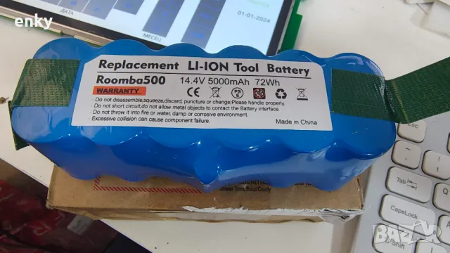 Батерия за iRobot Roomba Li-Ion 5000mAh - Модели 5xx 6xx 7xx 8xx 9xx, снимка 4 - Прахосмукачки - 47857172