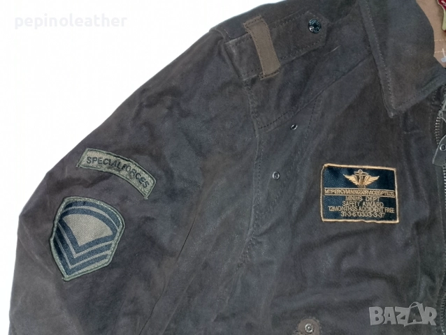 Американско пилотско кожено яке тип МA-1, размер М-L, снимка 6 - Якета - 52794140