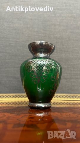 Кристална ваза Bohemia със сребро, снимка 4 - Вази - 45334723
