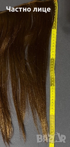 Естествена коса кестенява 3 реда, снимка 3 - Други - 52142930