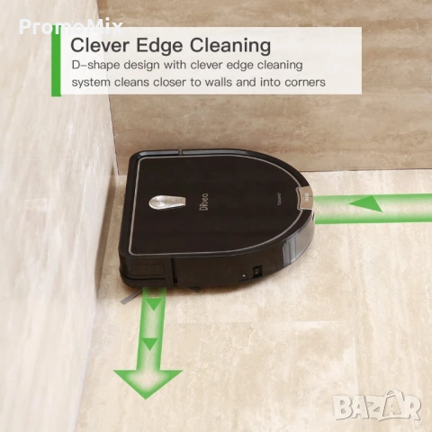Робот прахосмукачка Dibea D960 Robotic Vacuum Cleaner 1200 Pa сухо и мокро почистване, снимка 6 - Прахосмукачки - 54191180