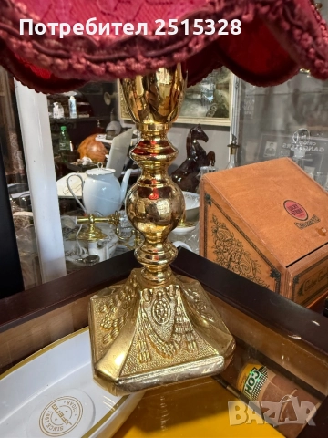 красив стар месингов ретро лампион нощна лампа, снимка 2 - Антикварни и старинни предмети - 52442626