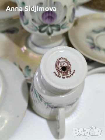 Руски порцелан сервиз за кафе , снимка 4 - Сервизи - 52161965
