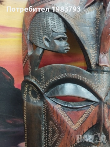 Африканска маска от Кения., снимка 2 - Колекции - 54213953