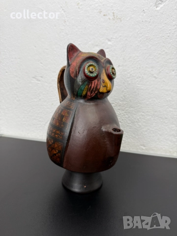 Мексиканска теракота с изображение на сова. №7421