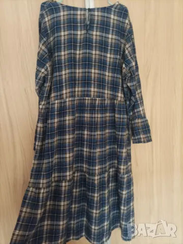 Макси памучна рокля каре bpc, снимка 4 - Рокли - 49684302
