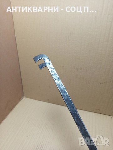 Соц Стар Ръчно Кован Дилав Маша За огнища Камини Барбекюта. , снимка 7 - Антикварни и старинни предмети - 52595495