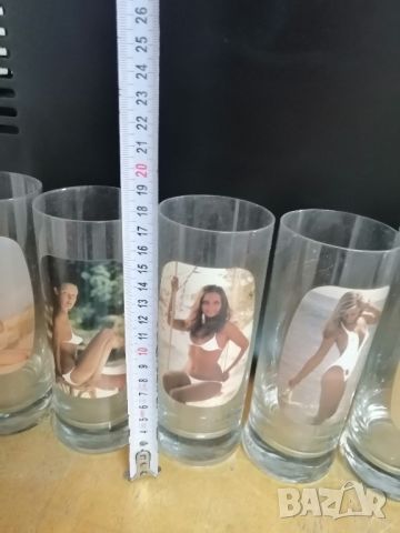 Ретро Комплект 6 броя чаши с еротични снимки., снимка 6 - Антикварни и старинни предмети - 46020127