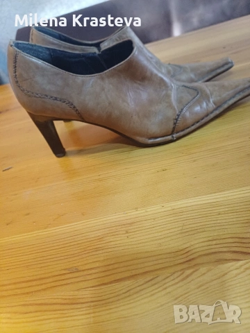 Franko Fortini естествена кожа, снимка 5 - Дамски обувки на ток - 53588290