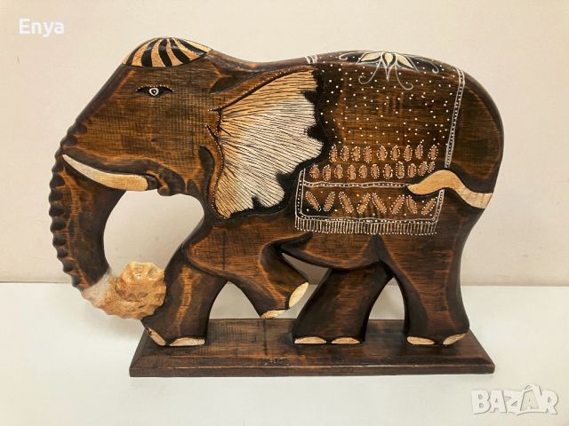 Статуетка Слон - Дърворезба