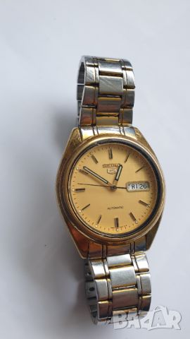Мъжки часовник Seiko 5 Automatic, снимка 2 - Антикварни и старинни предмети - 45597584