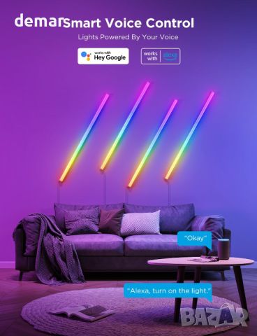 Govee RGBIC Glide Wall Lights, Smart LED, 6 бр., Работи с Alexa и Google Assistant, снимка 3 - Лед осветление - 45962322