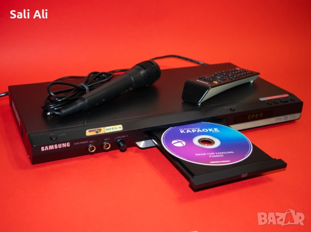 SAMSUNG караоке система DVD плейър с микрофон 150 бг песни DVD-P366KD, снимка 10 - Плейъри, домашно кино, прожектори - 53056950