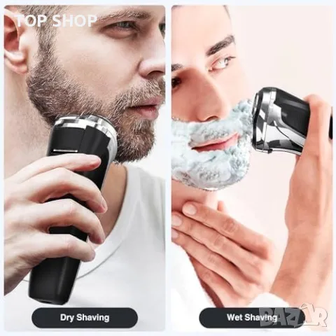 Нова Водоустойчива мъжка Електробръсначка YIRISO с Pop-up Тример, снимка 8 - Електрически самобръсначки - 49892812