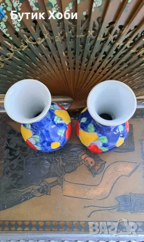Дуо винтидж вази, Китай 70 - те г.г , снимка 5 - Антикварни и старинни предмети - 49613796