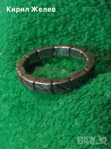 СТАР СТИЛНО ОРНАМЕНТИРАН СРЕБЪРЕН ПРЪСТЕН Тип ХАЛКА ОКСИДИРАНО СРЕБРО 925 ПРОБА 36978, снимка 13 - Пръстени - 49682882