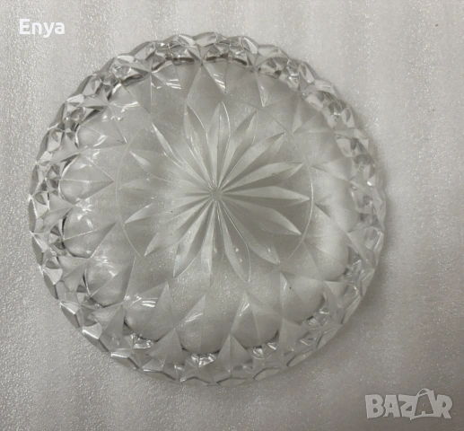Изящно шлифована стъклена купа, снимка 4 - Чинии - 53746217