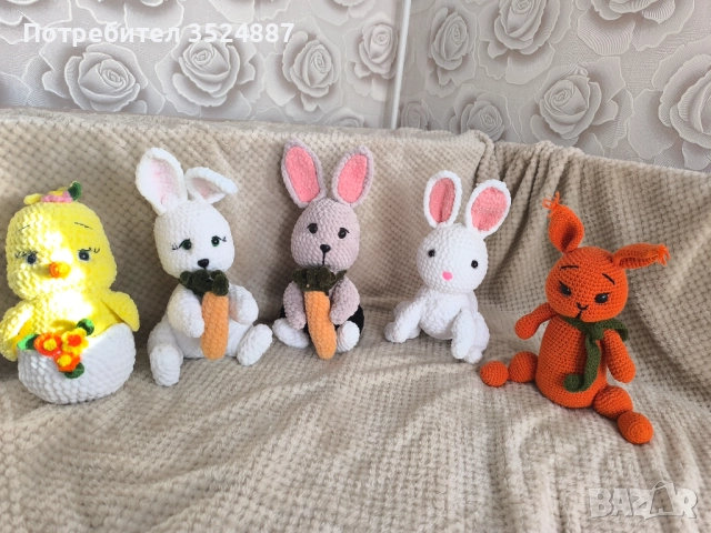 Снежен човек, амигурум, ръчна изработка, снимка 10 - Плюшени играчки - 52707995