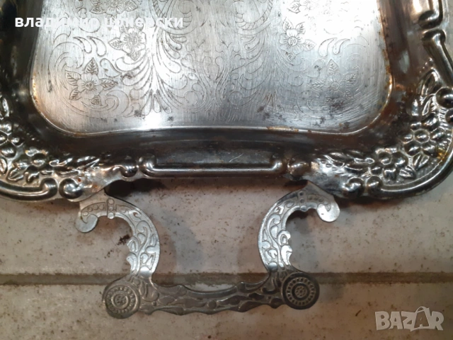 Стар поднос алпака,размер на снимките, снимка 5 - Колекции - 53607011