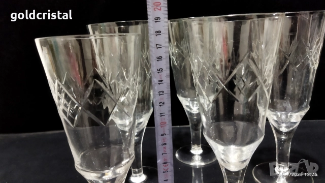 кристални чаши , снимка 2 - Антикварни и старинни предмети - 52436827