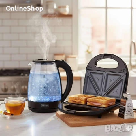ПРОМО!!! Комплект Тостер + Електрическа кана