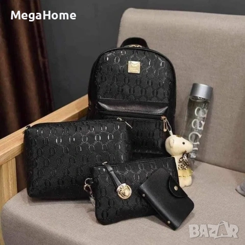 Комплект Дамска Раница, Чанта и Несесер с подарък мече, снимка 4 - Раници - 53493272