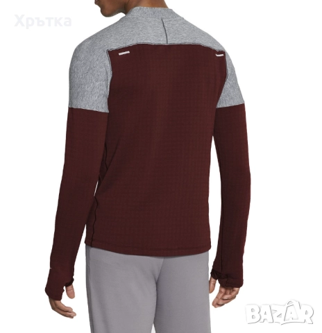 Nike Sphere Run Division - Оригинална мъжка блуза с вълна р-р S, снимка 4 - Блузи - 52309109