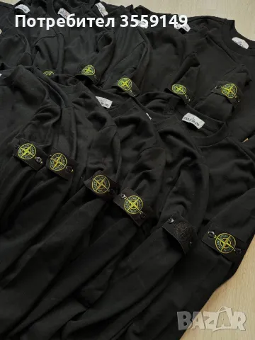 Суичър Stone Island Мъжки Черен Пуловер Stone Island , снимка 5 - Суичъри - 47779546