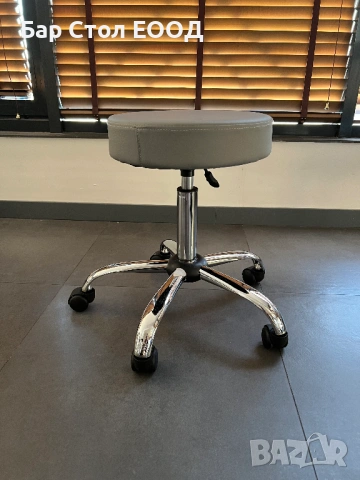 Стол на колелца Kiev black +2г гаранция, снимка 6 - Столове - 50937326