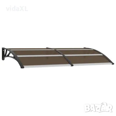 vidaXL Навес за врата, черен, 200x100 см, PC (SKU:45635), снимка 1 - Други - 48420654